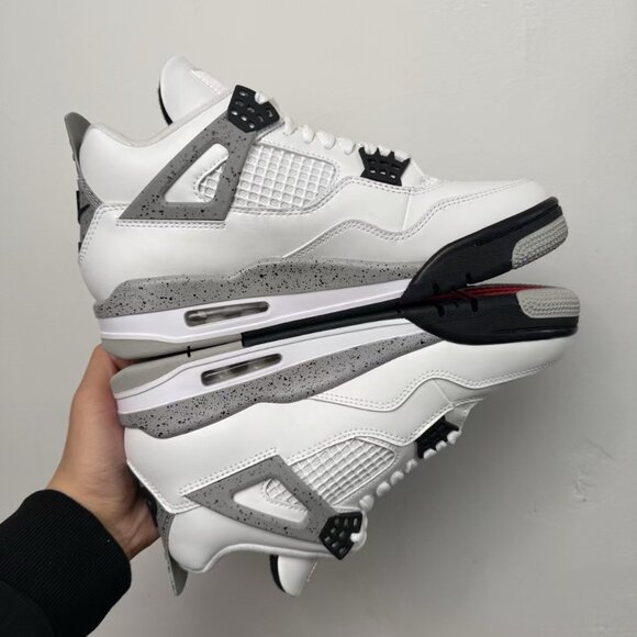 DEADSTOCK Jordan 4 Retro 'White Cement' โข OG NIKE AIR โข FULL SET - Picture 5 of 7